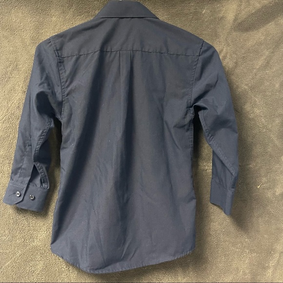 Navy blue boys button down - size 8 - Picture 2 of 5